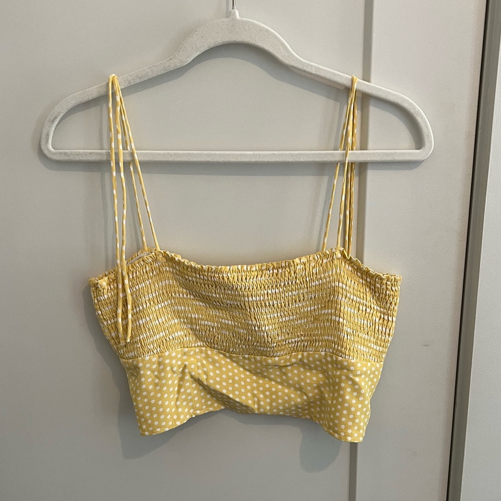 Yellow Zara Tie Top